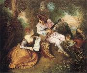 Jean-Antoine Watteau Scale of Love Sweden oil painting artist